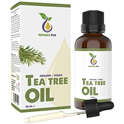 Immagine di Tea Tree Oil 50ml con pipetta Olio puro Essenziale di Albero del Tè per aromaterapia diffusore massaggio