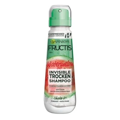 Immagine di Garnier Shampoo secco Invisible, contro i capelli piatti grassi con volume boost, profumo fresco di anguria, Watermelon, Fructis, 100 ml