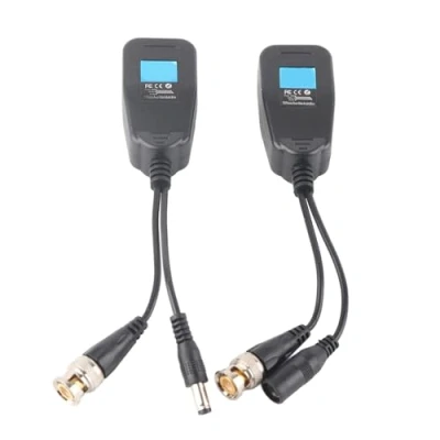 Immagine di Kuuleyn Bnc Video Power Balun, Cctv Balun Convertitore Passivo da coassiale a Ethernet Coax ricetrasmettitore connettore Rj45