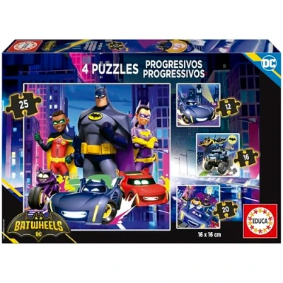 Immagine di Educa Progressive Puzzles Batwheels 12 16 20 25. A Partire da 3 Anni (20105)