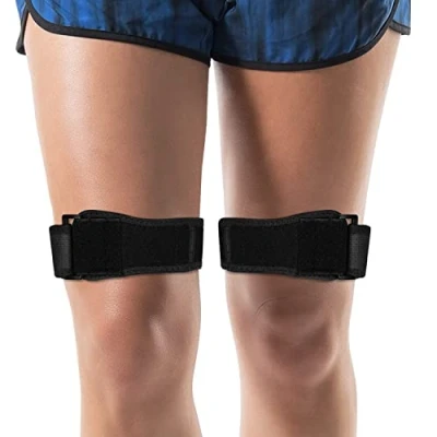 Immagine di supregear ITB Fascia per Ginocchio, 2 Pack Ginocchio Iliotibiale Coscia Anca e Sindrome Supporto a Compressione Avvolgimento Rgolabile Traspirante Della Banda IT di