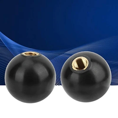 Immagine di Marhynchus manopola a sfera parti di fissaggio dadi rotonda in bachelite con dado vite M10 * 32 incorporato confezione da 5