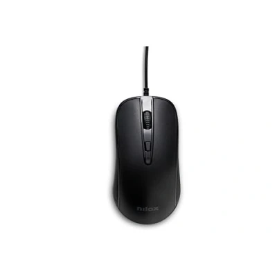 Immagine di Nilox MOUSB1014 Mouse USB con Selettore DPI fino a 2400 DPI, 4 Pulsanti e Sensore Ottico, Cavo 1,5 m, Compatibile Windows/Linux/Mac