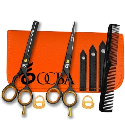 Immagine di OCBA forbici Parrucchiere Professionali 6Pollici capelli Acciaio Inossidabile per Taglio di adatto Uomini e Donne (Set capelli)