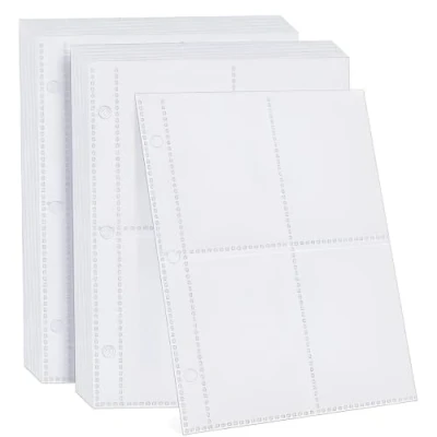 Immagine di Buste per Carte Collezionabili con 400 Tasche, 50 Pagine Tasche da Collezione, Raccoglitore Trasparente Impermeabile Aperture Superiori, album di Protezione A5