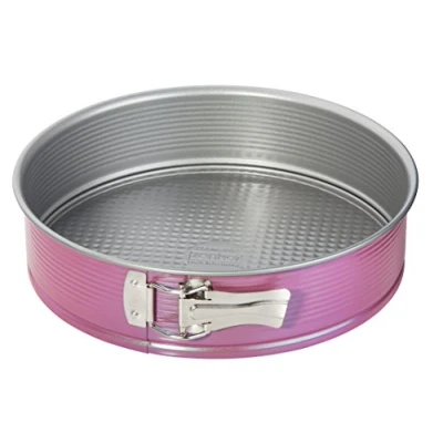 Immagine di Zenker Creative Studio Teglia da forno con fondo piatto, rotondo, rivestimento antiaderente, colore: rosa, argento, 1 pezzo