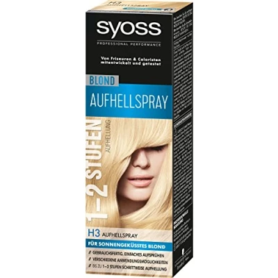 Immagine di Syoss H3 Blond Spray sbiancante, livello 3, confezione da 3 (3 x 125 ml)