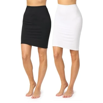Immagine di Merry Style Sottogonna Donna MS10 204(2Pack Nero/Ecru, 4XL)