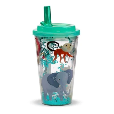 Immagine di Puckator Bicchierone Infrangibile con Cannuccia Animali Zooniverse