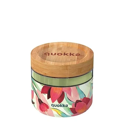 Immagine di Quokka DELI SPRING CONTENITORE PER CIBO IN VETRO CON COPERTURA SILICONE 820 ML