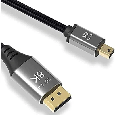 Immagine di CAKOBLE Cavo mini DisplayPort to 8K (76804320) @ 60Hz 4K 144Hz 1.4 Trasmissione bidirezionale da a dp 3M