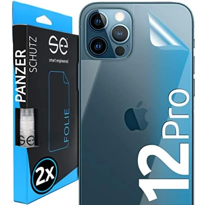 Immagine di smart engineered 3D Pellicola Protettiva posteriore per Apple iPhone 12 Pro antiriflesso [2 pezzi Opaco, Non Vetro Temperato ma TPU