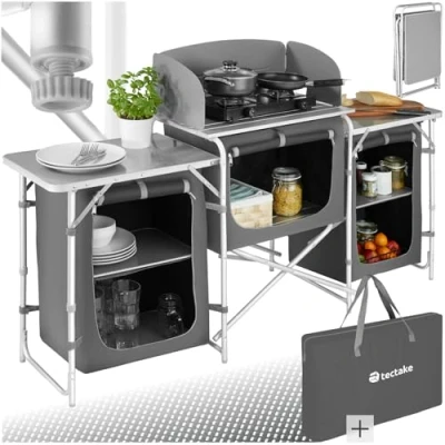 Immagine di TecTake 800585 Cucina da campeggioAlluminio, Facile Montaggio, Minimo Peso Modelli Differenti (Tipo 1 No.402919)