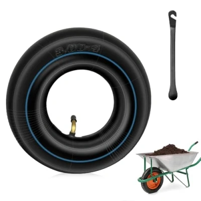 Immagine di mizikuu 3.00/3.50 4 Camera d&#039;Aria, Ruota di Ricambio d&#039;Aria Carriola Pneumatici Da Per Carrelli a Mano Trattore Inner Tube Valvola Carrello, Spazzaneve, Generatore e Altro