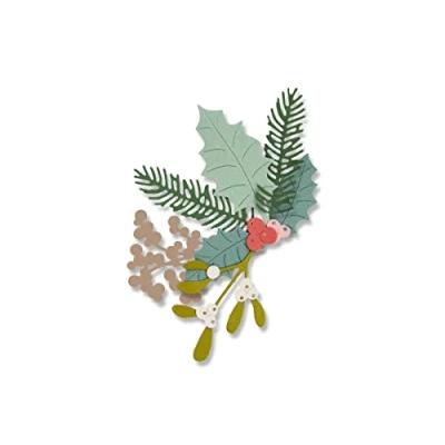 Immagine di Sizzix Set di Fustelle Thinlits, Elementi Invernali, Multicolor, Fogliame D&#039;Inverno