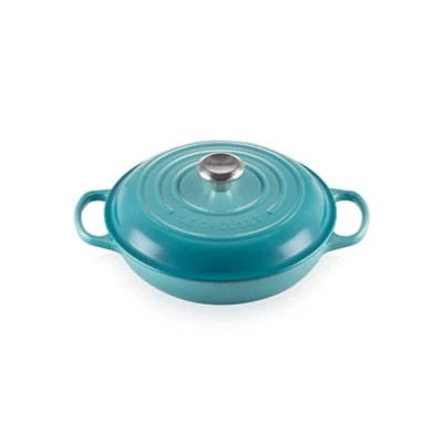 Immagine di Le Creuset Tegame basso Evolution in ghisa vetrificata, Rotondo, diameter 26 cm, Blu Caribe, 21180261702430