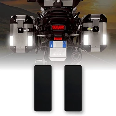 Immagine di Quattroerre 5761 Adesivi Rifrangenti Reflex, Nero, Set di 2
