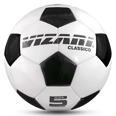Immagine di Vizari Classico Calcio Misura 3 per Adulti e Bambini con Migliore ritenzione d&#039;Aria, Perfetto allenamenti Partite, 10,2 cm, Colore: Bianco/Nero