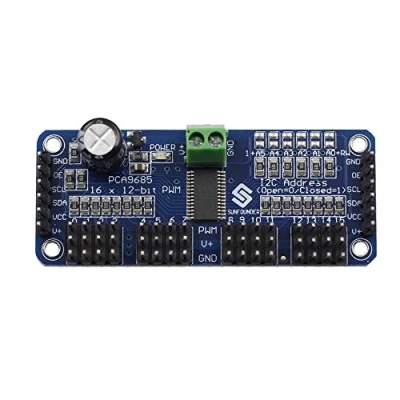 Immagine di SunFounder PCA9685 16 Channel 12 Bit PWM Servo Driver compatible with Arduino and Raspberry Pi (MEHRWEG)