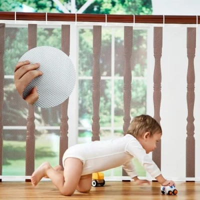 Immagine di DNDGDLUA rete di protezione per scale, sicurezza ringhiere, bambini, balconi, balconi (2 m x