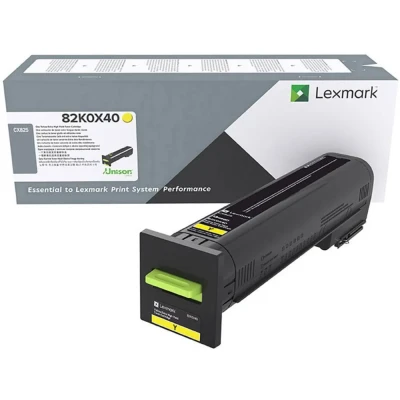 Immagine di Lexmark Cassetta Toner CX825 Originale Giallo 22000 pagine 82K0X40