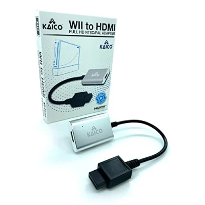 Immagine di Kaico Adattatore Wii HDMI con cavo per uso console Nintendo a Supporta uscita Component Un semplice Plug &amp; Play NTSC e PAL
