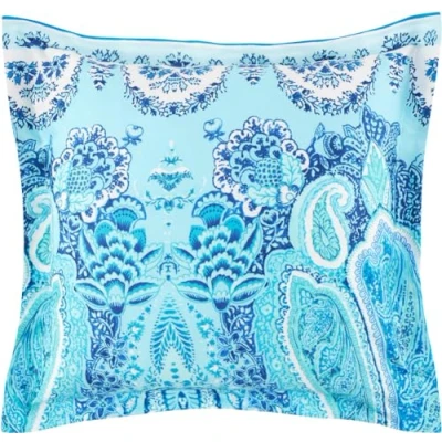 Immagine di Bassetti MERGELLINA Federa per cuscino biancheria da letto in 100% raso di cotone, colore blu oceano B1, dimensioni: 65 x cm 9328875