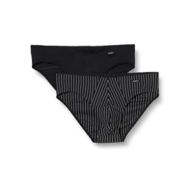 Immagine di Skiny Herren Brasil Slip 2er Pack Micro Multipack Mutande da Uomo, blackstripe Selection, L (Pacco 2)