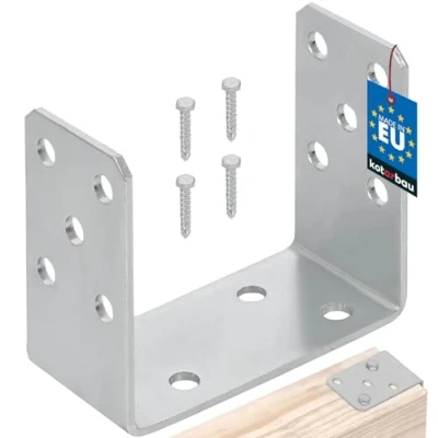 Immagine di KOTARBAU® Supporto per pali a U da avvitare, 120 mm, zincato caldo, la soluzione perfetta collegare diversi elementi