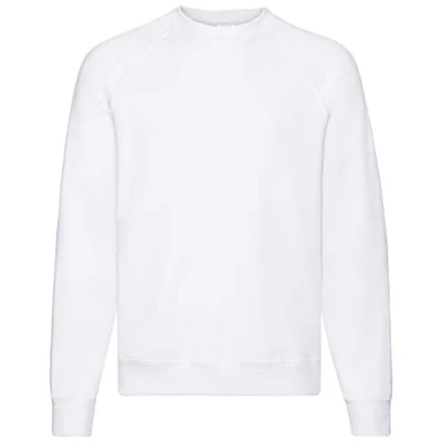 Immagine di Fruit of the Loom Felpa Classica Raglan Maglione, Bianco, XL Uomo