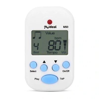 Immagine di Drfeify Mini metronomo, Parti Beat Clip digitali on Tempo metronomo Accessori per Strumenti Musicali(Bianco)