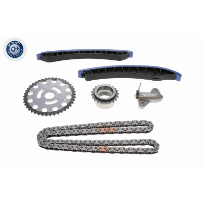 Immagine di VAICO V46 10003 Kit Catena distribuzione con guide di scorrimento, ruote dentate, tendicatena per albero a camme Simplex, chiusa