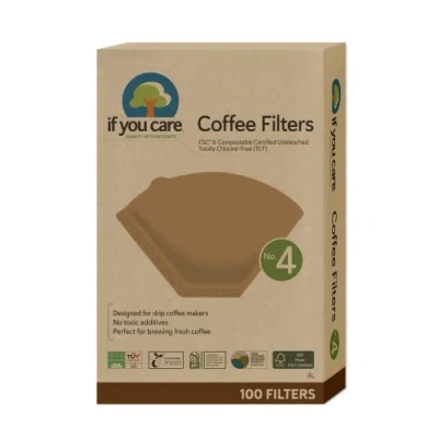 Immagine di If You Care No. 4 Large Unbleached Coffee Filters x100