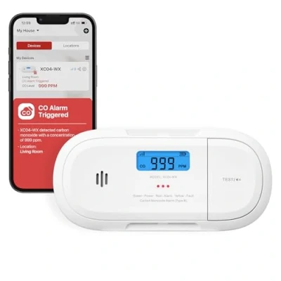 Immagine di X Sense Wi Fi Rilevatore di Monossido Carbonio, Notifiche in Tempo Reale tramite App Home Security, Batteria Sostituibile, Design Autoportante, Conforme Alla Norma EN 50291, XC04 WX