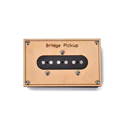 Immagine di Alnicov Pickup Per Chitarra Alnico V Posizione Ponte Single Coil Con Scatola In Legno, Molle E Viti Di Montaggio Chitarre Elettriche Nero (Suoni Eccellenti)
