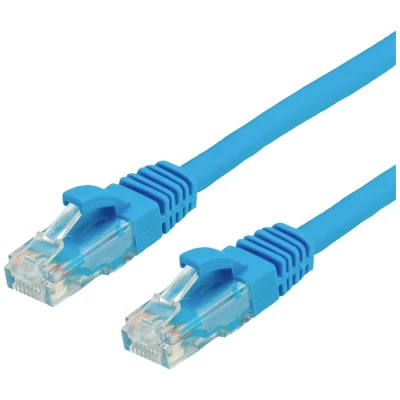Immagine di Value 21.99.1084 RJ45 cavo di rete, patch CAT 6 U/UTP 10.00 m Blu non schermato, Privo alogeni, Ritardante fiamma 1 pz.