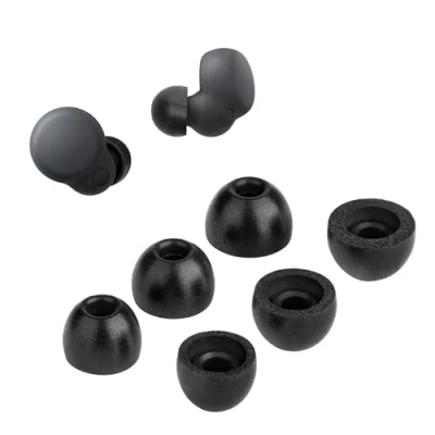 Immagine di kwmobile Gommini Auricolari Memory Foam Set da 6 Compatibile con Sony LinkBuds S Cuffie In Ear Schiuma 3 Size nero