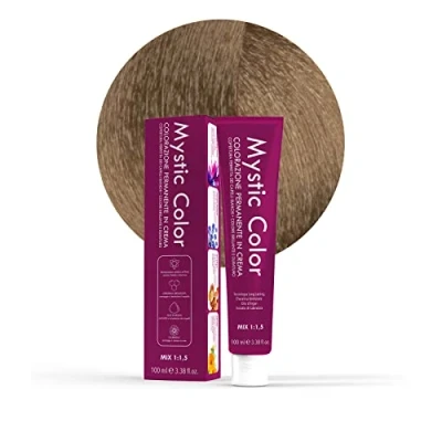 Immagine di Mystic Color Colore Biondo Chiaro 8 Tinta per Capelli Colorazione Professionale in Crema a Lunga Durata Con Cheratina Idrolizzata, Olio di Argan e Calendula 100 ml