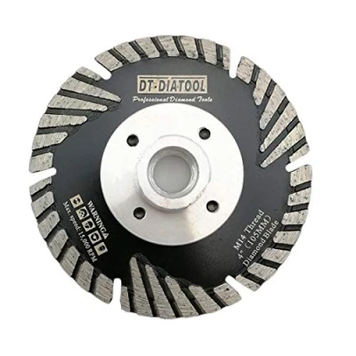 Immagine di DT DIATOOL Disco Diamantato 105 mm x M14 Lama per Sega Turbo con Denti Protettivi Taglio Rettifica Calcestruzzo Piastrelle Marmo Granito