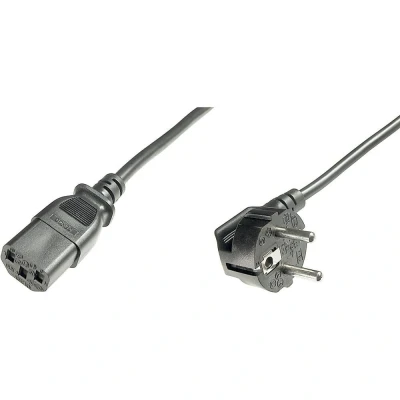 Immagine di Cavo Alimentazione Digitus [1x Spina schuko 1x Presa IEC C13] 0.75 m Nero
