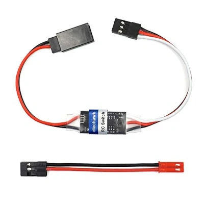 Immagine di RC Telecomando AUX on/off, interruttore elettronico relè per auto, camion, barca, drone con luce LED (4A)