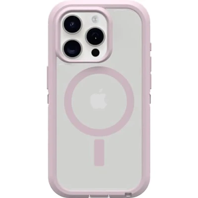 Immagine di OtterBox Custodia Trasparente Defender Series XT per iPhone 15 PRO (Trasparente), Senza Schermo, Robusta, Si aggancia a MagSafe, Cordino di Fissaggio