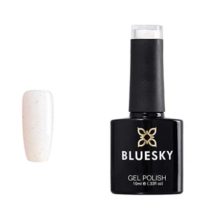 Immagine di Bluesky Smalto Per Unghie Gel, Glitterize Pearl, 80520, Bianca, Bagliore, Luccichio (Per Lampade Uv E Led) 10 Ml