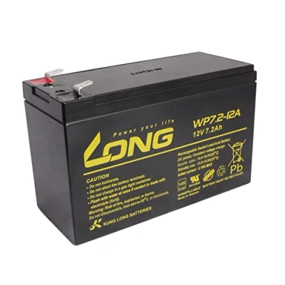Immagine di Batteria Kung Long WP7.2 12 V 7,2 AH F250 (6,3 mm) AGM Batterie VDS non necessita di manutenzione