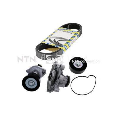 Immagine di SNR KAP851.070 Pompa acqua + Kit cinghia Poly V MERCEDES BENZ: Classe C Sedan, T modell, modell