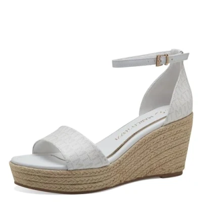 Immagine di MARCO TOZZI Sandali Donna con Tacco a Zeppa Cinturino Regolabile Estivi, Bianco (White Comb), 40 EU
