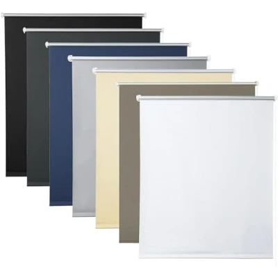 Immagine di WOLTU Tenda a Rullo per Interni, Oscurante Klemmfix Senza Fori 85x150 cm Bianco, Avvolgibile Protezione Solare con Morsetti e Catene Finestre Porte