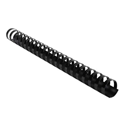 Immagine di Exacompta Rif. 75701E Confezione da 50 rilegature a spirale in PVC nero 25 mm consente di collegare 150 210 fogli 80 g formato A4 o A3 paesaggio adatto per qualsiasi tipo macchina ad