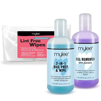 Immagine di Mylee Prep &amp; Con Levapunti Wipe Confezione Di Salviette Led Uv, Semipermanente Soak Off Gel