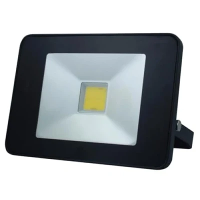 Immagine di Perel Proiettore LED, 20 W, 2050 lm, 4000K, bianco neutro, per interni ed esterni, staffa regolabile, telecomando, alluminio, nero